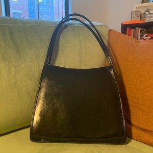 Vintage leather shoulder purse y2k 90s